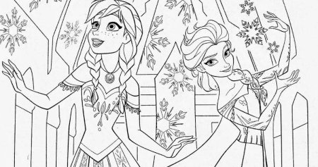 Раскраски для девочек Elsa Anna