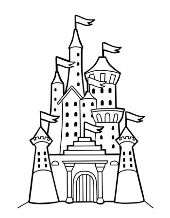 Раскраска замок