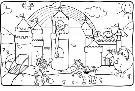 Раскраска замок принцессы