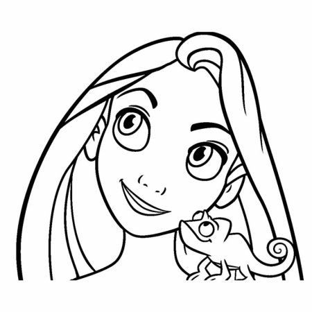 Раскраски для девочек Рапунцель Дисней