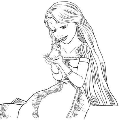 Раскраска принцесса Рапунцель
