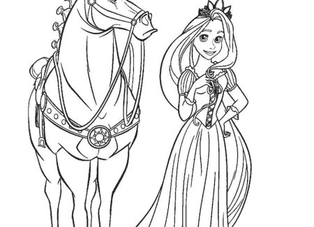 Рапунцель раскраски для детей 5-6 лет