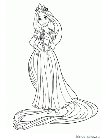 Раскраска антистресс Рапунцель