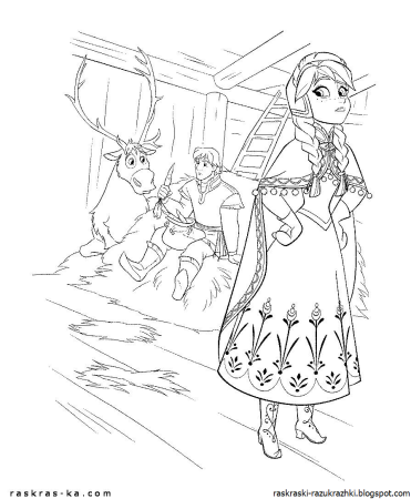 Раскраски для девочек Холодное сердце