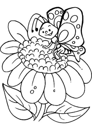 Цветы. Раскраска для малышей