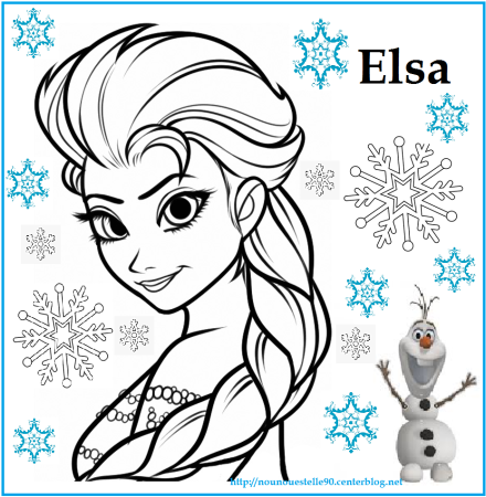 Раскраска Эльза по образцу