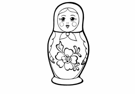 Раскраска Матрешка
