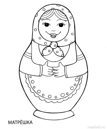 Матрешка черно белая