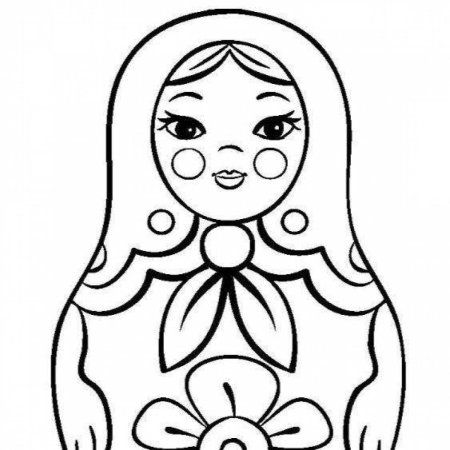 Матрешка для раскрашивания