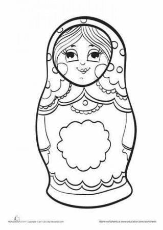 Семеновская Матрешка раскраска