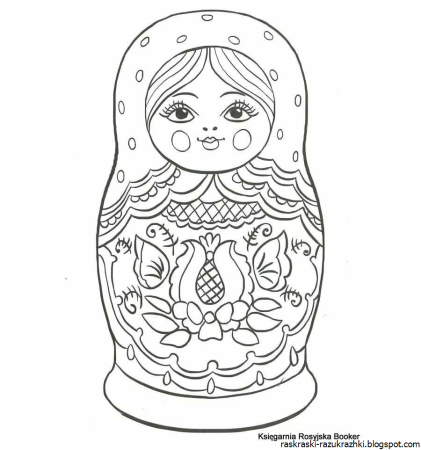 Раскраска Матрешка