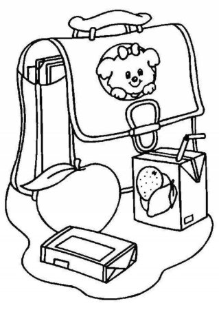 Раскраска школьные принадлежности