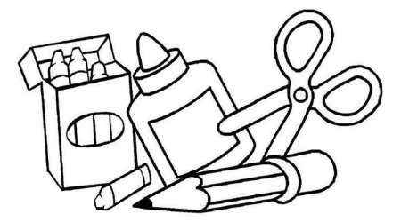 Раскраска канцелярия