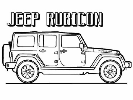 Раскраска Jeep Wrangler Rubicon