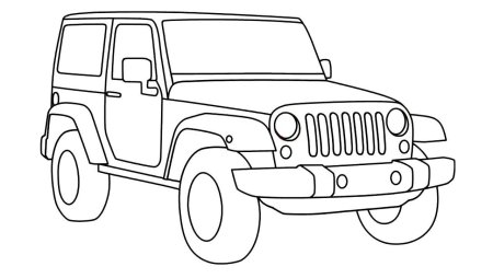 Раскраска джип Рэнглер