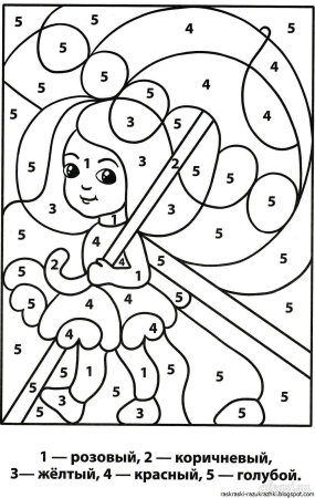 Математические раскраски для девочек