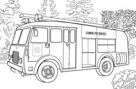 Раскраска пожарная машина