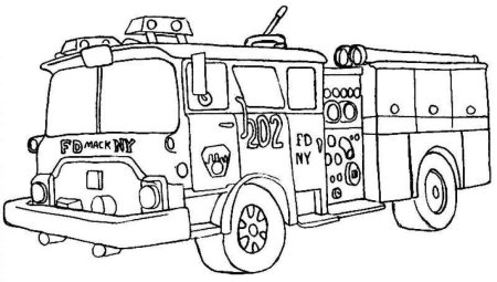 Пожарная машина рисунок