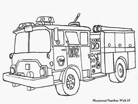 Пожарная машина КАМАЗ раскраска