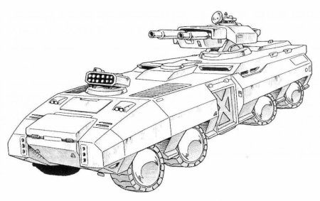 Раскраска военные машины