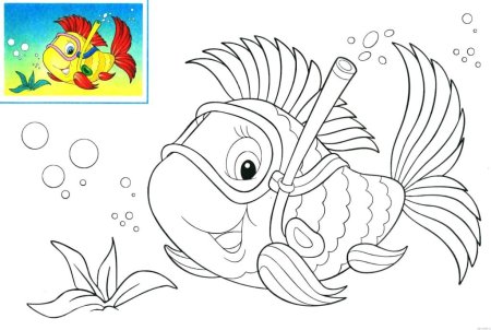 Раскраска рыбка