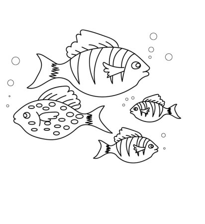 Рыбка красная раскраска