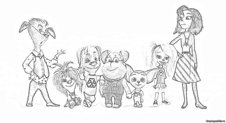 Раскраски для девочек Барбоскины вся семья