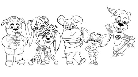 Раскраска дружок Барбоскин