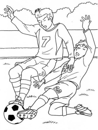 Раскраска для мальчиков футбол
