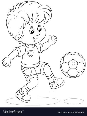 Маленький футболист рисунок