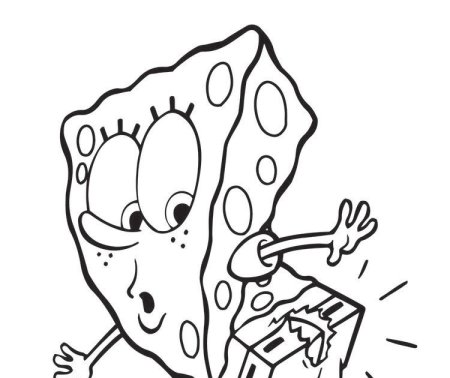 Раскраска губка Боб Хэллоуин