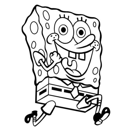 Раскраска Спанч Боб квадратные штаны