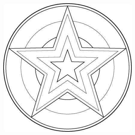 Звезда Мандала раскраска