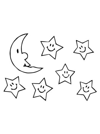 Звезда раскраска