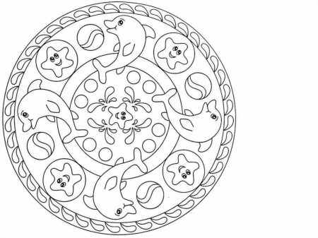Раскраска Мандала для детей