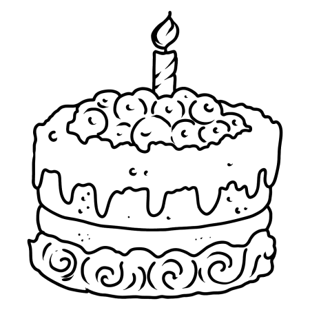 Шоколадный торт раскраска