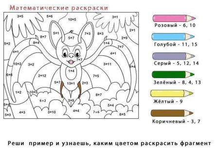 Задания по математике для дошкольников сосчитай и раскрась
