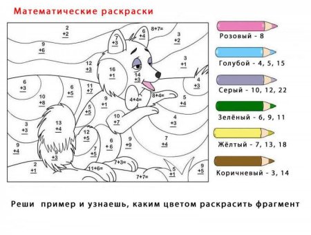 Задания на раскрашивание по математике