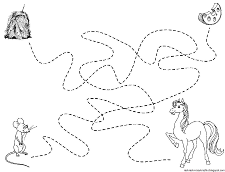 Дорожки обводить для детей