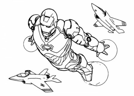 Раскраска Супергерои Железный человек