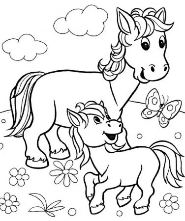 Раскраски для малышей домашние животные