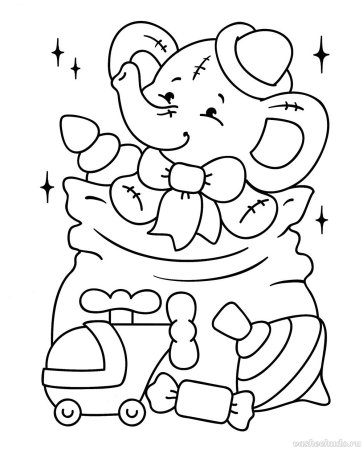 Новогодняя раскраска для детей 4-6 лет