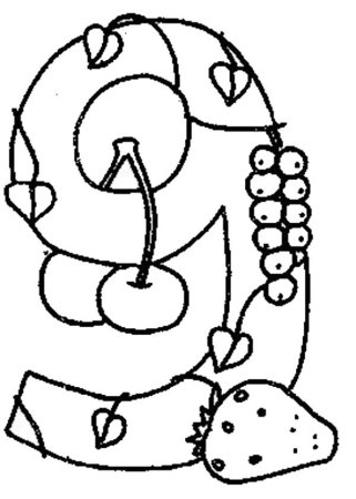 Раскраска живые цифры для детей