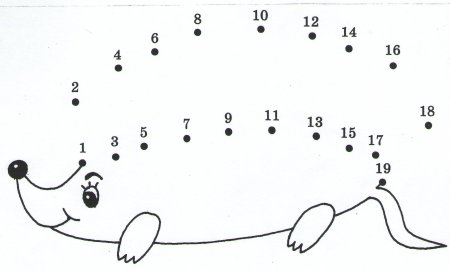 Соедини точки по цифрам для дошкольников