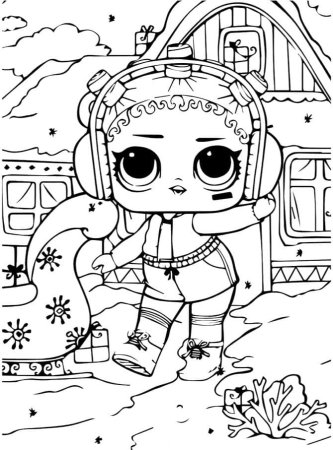 Раскраски ЛОЛ новогодние
