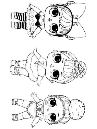 Разукрашки мини куклы ЛОЛ