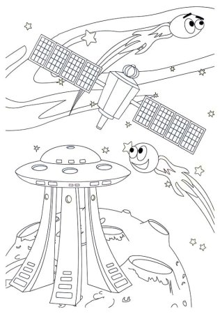 Раскраски космос для детей 6-7 лет