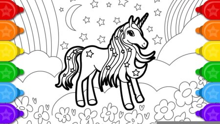 Раскраска Единороги