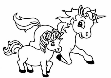 Раскраска Единорог для детей 3-4 лет