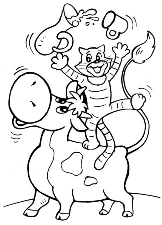 Раскраски из мультфильма трое из Простоквашино